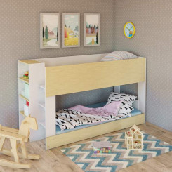 Bunk Bed Mid Height with built in Bookshelf